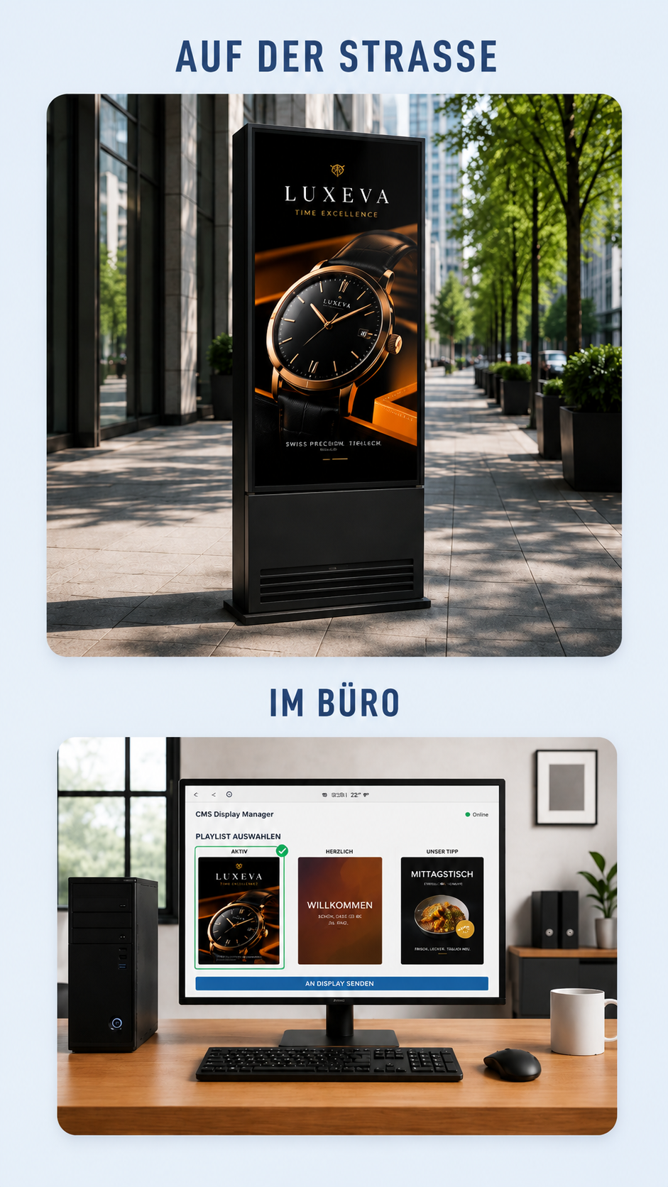 Inhaltszentrale &mdash; Fernsteuerung f&uuml;r Digital Signage